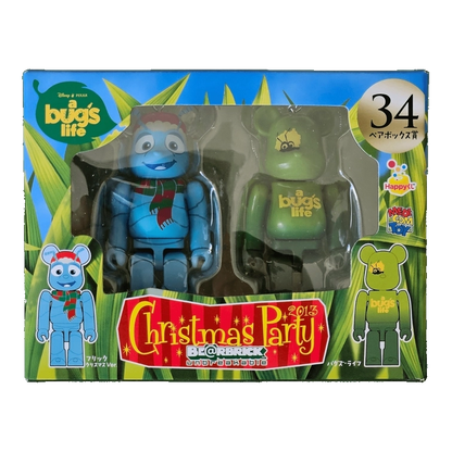 Bearbrick Happy Kuji 'Pixar Christmas Party' (2013) - 34 Flik Christmas Version & A Bug's Life 100% in der Verpackung