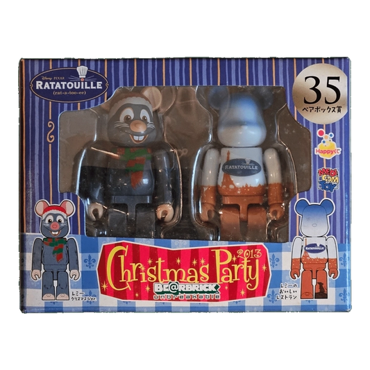 Bearbrick Happy Kuji 'Pixar Christmas Party' (2013) - 35 Remy Christmas Version & Remy's Delicious Restaurant 100% in der Verpackung