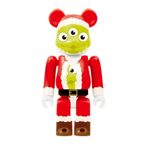 Bearbrick Happy Kuji 'Pixar Christmas Party' (2013) - 4 Alien Santa Version 100% Herstellerbild