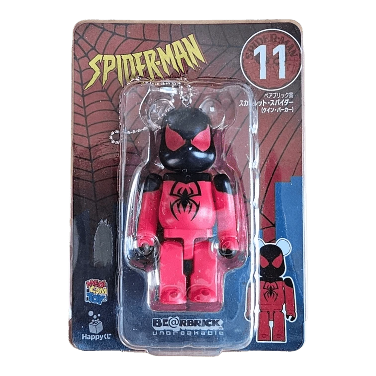 Bearbrick Happy Kuji 'Spider-Man' (2022) - 11 Scarlet Spide 100% in der Verpackung