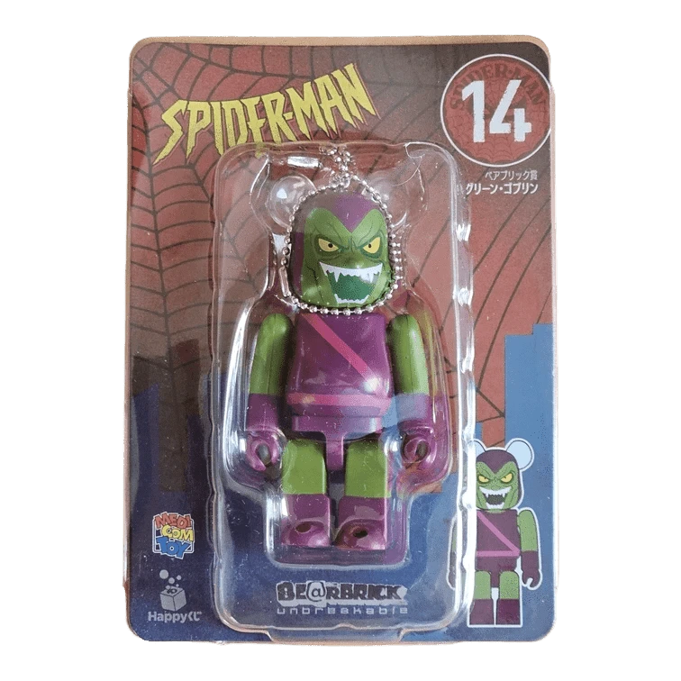 Bearbrick Happy Kuji 'Spider-Man' (2022) - 14 Green Goblin 100% in der Verpackung