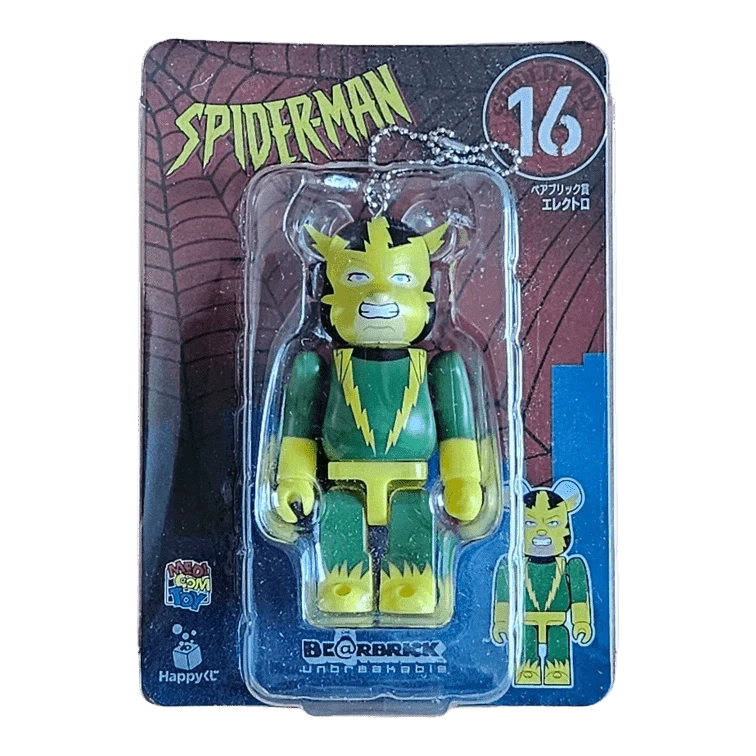 Bearbrick Happy Kuji 'Spider-Man' (2022) - 16 Electro 100% in der Verpackung