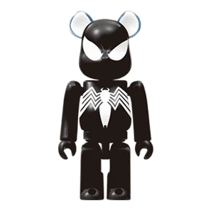 Bearbrick Happy Kuji 'Spider-Man' (2022) - 4 Spider-Man Black Costume 100% Herstellerbild