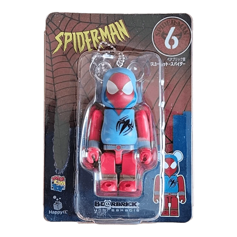 Bearbrick Happy Kuji 'Spider-Man' (2022) - 6 Scarlet Spider 100% in der Verpackung