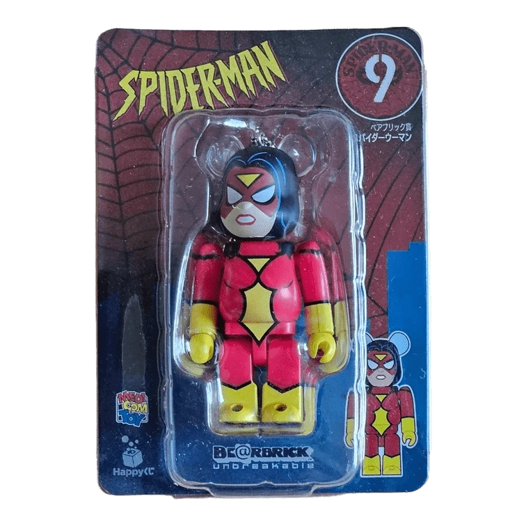 Bearbrick Happy Kuji 'Spider-Man' (2022) - 9 Spider-Woman 100% in der Verpackung