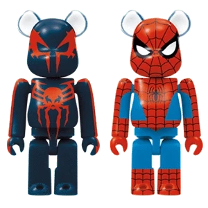 Bearbrick Happy Kuji 'Spider-Man' (2022) - C Spider-Man 2099 & Spider-Man First Appearance Version 100% Herstellerbild