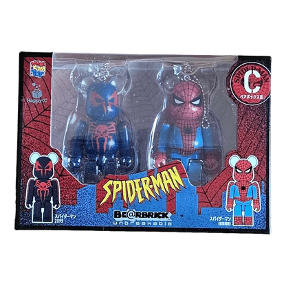 Bearbrick Happy Kuji 'Spider-Man' (2022) - C Spider-Man 2099 & Spider-Man First Appearance Version 100% in der Verpackung