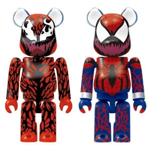 Bearbrick Happy Kuji 'Spider-Man' (2022) - E Carnege & Spider-Carnege 100% Herstellerbild