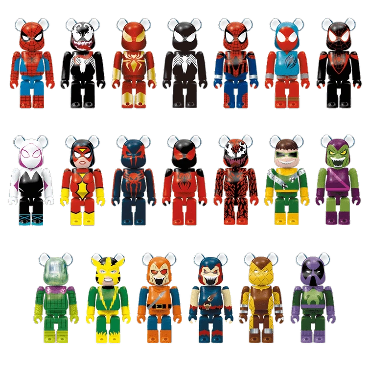 Bearbrick Happy Kuji 'Spider-Man' (2022) - Modellübersicht 100%