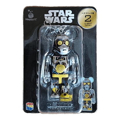 Bearbrick Happy Kuji 'Star Wars' (2017) - 2 C-3PO Episode 1 Version 100% in der Verpackung