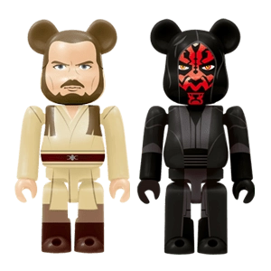 Bearbrick Happy Kuji 'Star Wars' (2017) - 31 Qui-Gon Jinn & Darth Maul 100% Herstellerbild