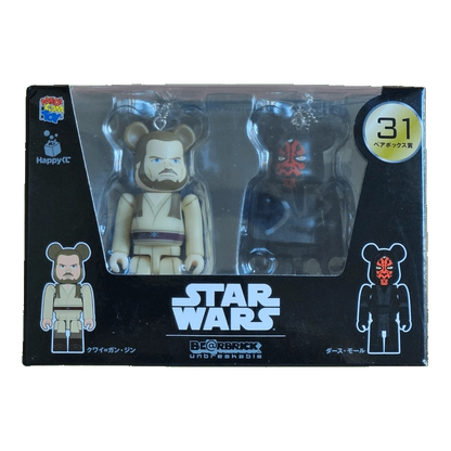 Bearbrick Happy Kuji 'Star Wars' (2017) - 31 Qui-Gon Jinn & Darth Maul 100% in der Verpackung