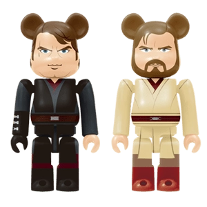 Bearbrick Happy Kuji 'Star Wars' (2017) - 33 Anakin Skywalker & Obi-Wan Kenobi 100% Herstellerbild