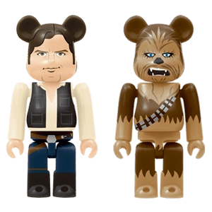 Bearbrick Happy Kuji 'Star Wars' (2017) - 34 Han Solo & Chewbacca 100% Herstellerbild