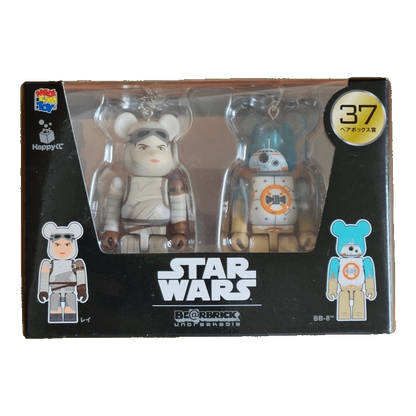 Bearbrick Happy Kuji 'Star Wars' (2017) - 37 Rey & BB-8 100% in der Verpackung