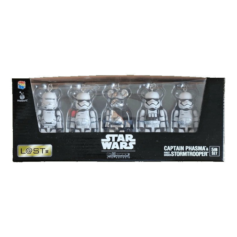 Bearbrick Happy Kuji 'Star Wars' (2017) - L@ST Captain Phasma & First Order Stormtrooper 5er-Set 400% in der Verpackung