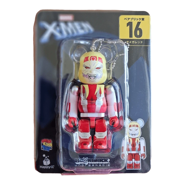 Bearbrick Happy Kuji 'X-Men' (2022) - 16 Omega Red 100% in der Verpackung