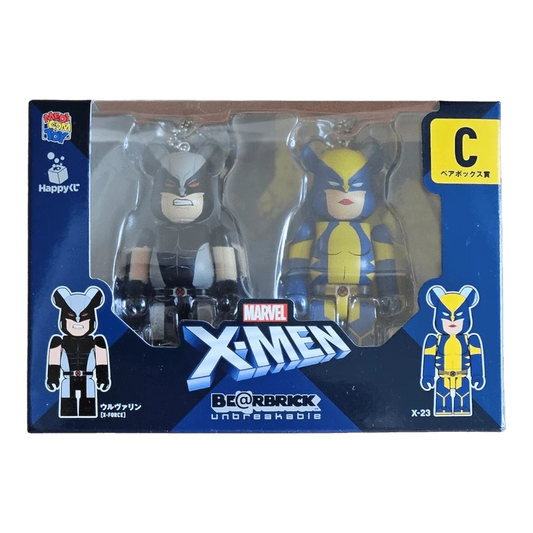 Bearbrick Happy Kuji 'X-Men' (2022) - C Wolverine & X-23 100% in der Verpackung