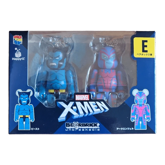 Bearbrick Happy Kuji 'X-Men' (2022) - E Beat & Archangel 100% in der Verpackung