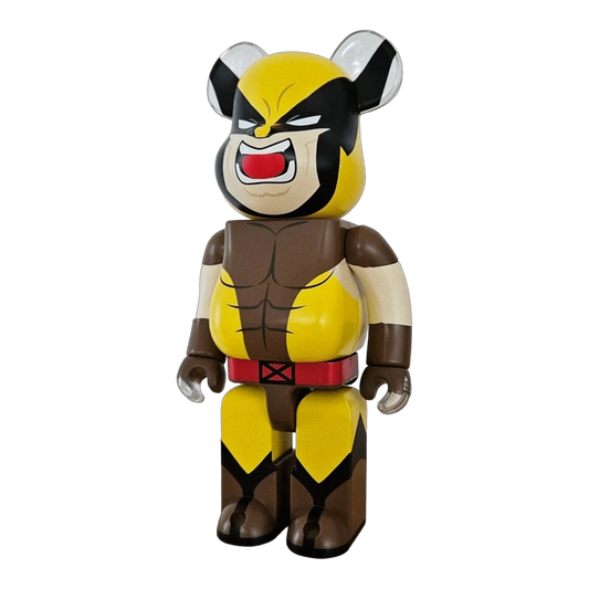 Bearbrick Happy Kuji 'X-Men' (2022) - SP Wolverine Brown Version 400% schräg