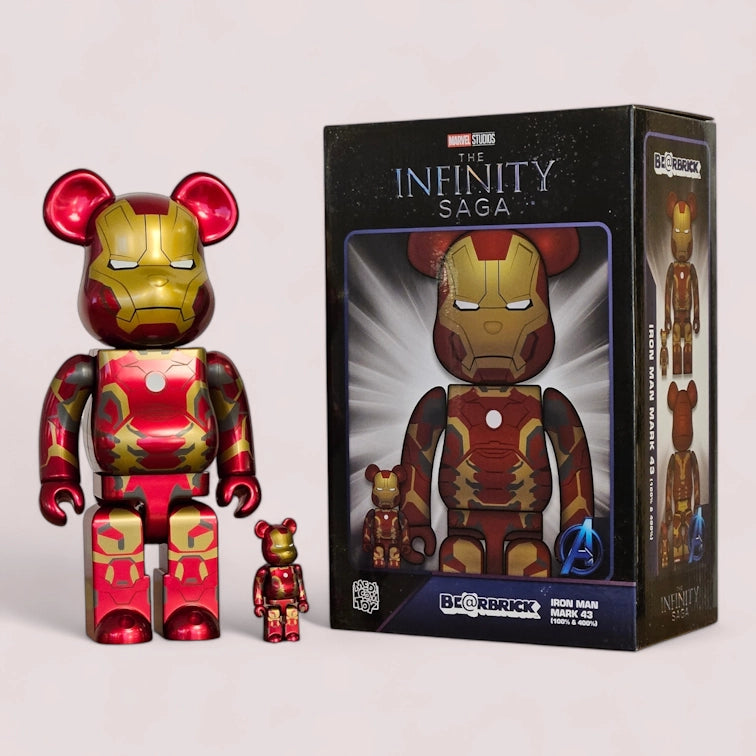 Bearbrick Iron Man Mark 43 mit Verpackung