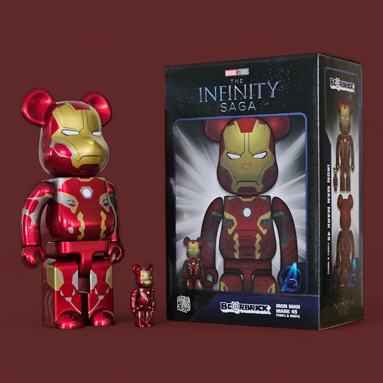 Bearbrick Iron Man Mark 45 mit Verpackung