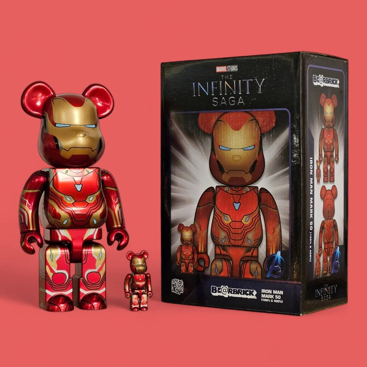 Bearbrick Iron Man Mark 50 100%+400% mit Verpackung