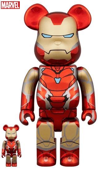 Bearbrick Iron Man Mark 85 Chrome Version Herstellerbild 1