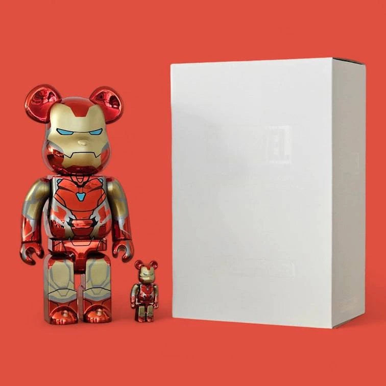 Bearbrick Iron Man Mark 85 Chrome Version mit Verpackung