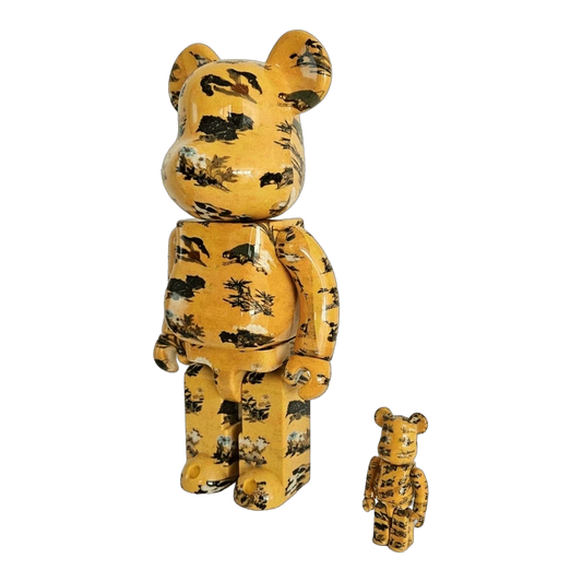 Bearbrick Ito Jakuchu Hundred Flowers Fusuma Kotohira-gu Shrine 100%+400% schräg