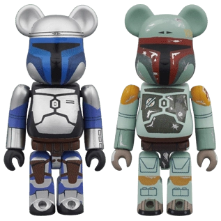 Bearbrick Jango Fett & Boba Fett 2er-Set 100% Herstellerbild 1