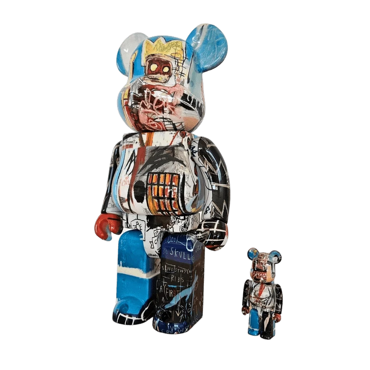 Bearbrick Jean-Michel Basquiat 'Special' 100%+400% schräg