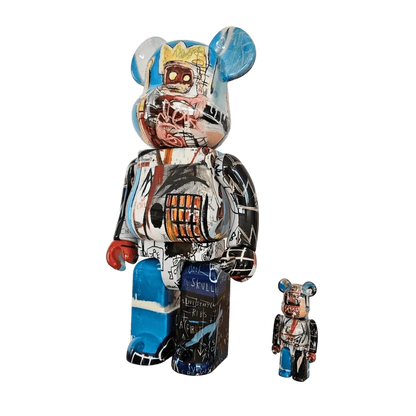 Bearbrick Jean-Michel Basquiat 'Special' 100%+400% schräg