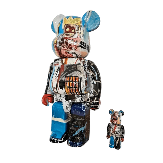 Bearbrick Jean-Michel Basquiat 'Special' 100%+400% schräg