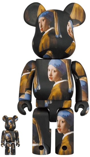 Bearbrick Johannes Vermeer 'Girl with a Pearl Earring' 100%+400% Herstellerblild 1