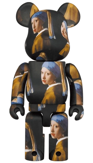 Bearbrick Johannes Vermeer 'Girl with a Pearl Earring' 100%+400% Herstellerblild 3