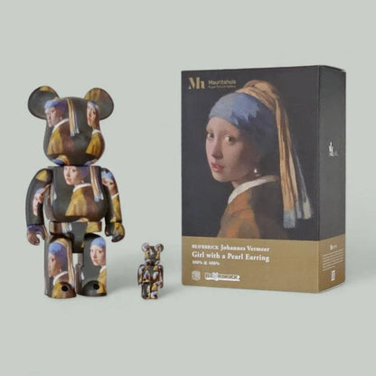 Bearbrick Johannes Vermeer 'Girl with a Pearl Earring' 100%+400% mit Verpackung