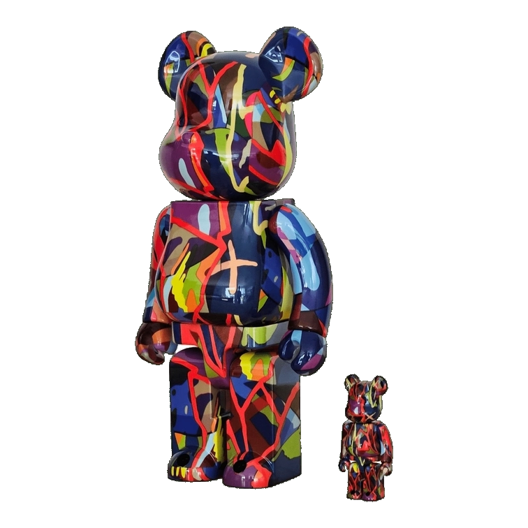 Bearbrick KAWS TENSION 400% schräg