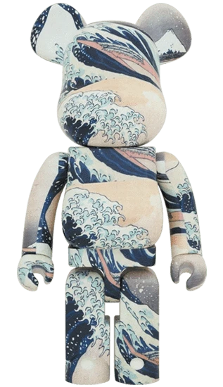 Bearbrick Katsushika Hokusai Die große Welle von Kanagawa 1000% Herstellerbild 1