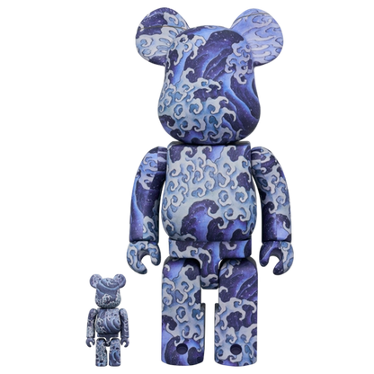 Bearbrick Katsushika Hokusai Kamimachi Festival Yatai Ceiling Painting 'Onami' 100%+400% Herstellerbild 1