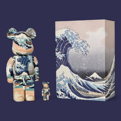 Bearbrick Katsushika Hokusai 'Die große Welle von Kanagawa' 100%+400% mit Verpackung