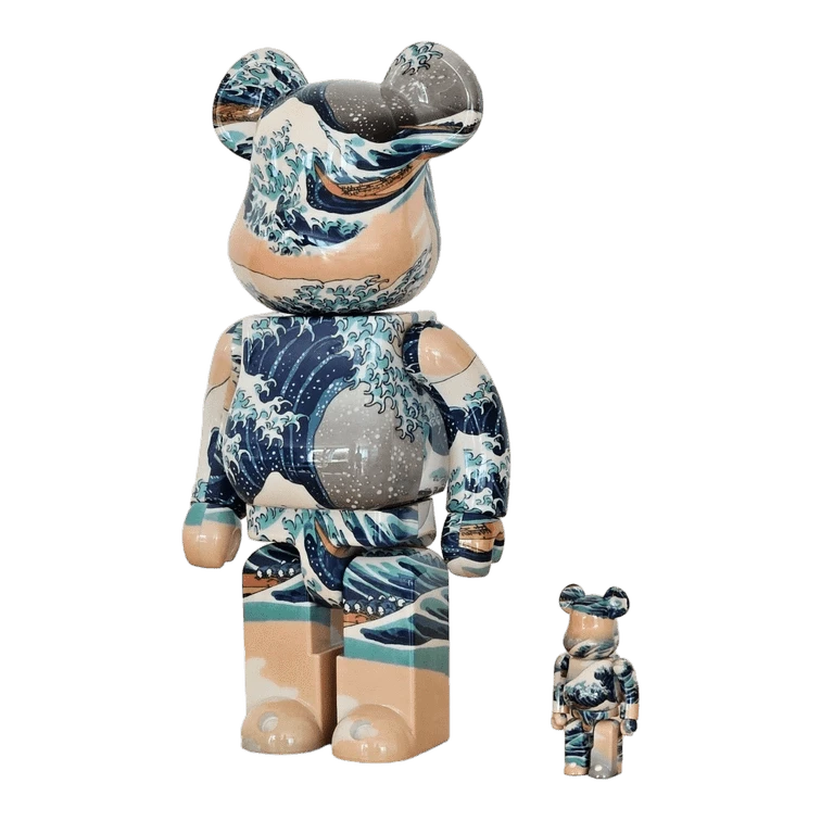 Bearbrick Katsushika Hokusai 'Die große Welle von Kanagawa' 100%+400% schräg