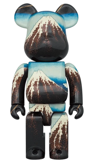 Bearbrick Katsushika Hokusai 'Rainstorm Beneath the Summit' 100%+400% Herstellerbild 3