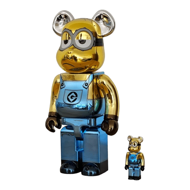 Bearbrick Kevin Chrome Version 100%+400% schräg