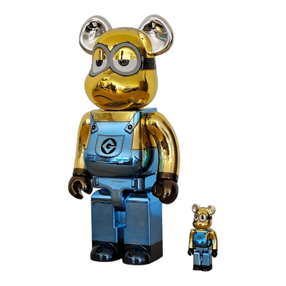 Bearbrick Kevin Chrome Version 100%+400% schräg