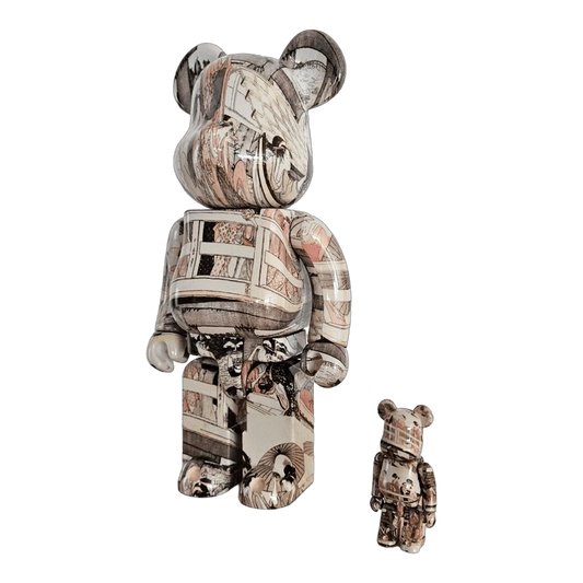 Bearbrick Kitagawa Utamaro 'On Top and Beneath Ryougoku Bridge' 100%+400% schräg