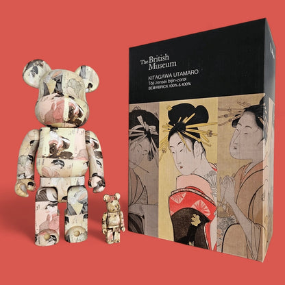 Bearbrick Kitagawa Utamaro 'Toji zensei bijin-zoroi' 100%+400% mit Verpackung