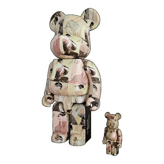 Bearbrick Kitagawa Utamaro 'Toji zensei bijin-zoroi' 100%+400% schräg