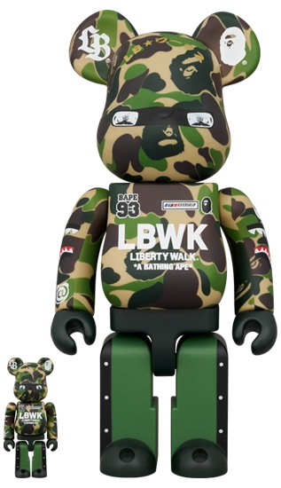 Bearbrick LBWK × BAPE 100%+400% Herstellerbild 1