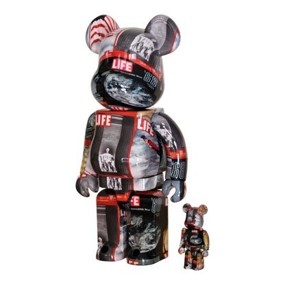 Bearbrick LIFE Magazine 100%+400% schräg